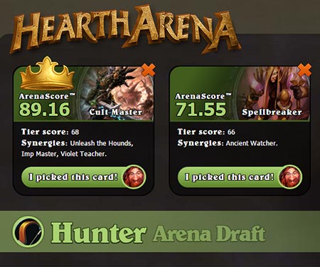 Arena helper. Hearthstone Tier Arena. Heartharena.